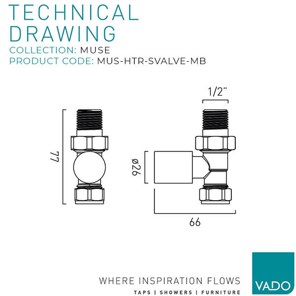 Technical drawing QS-V115061 / MUS-HTR-SVALVE-MB