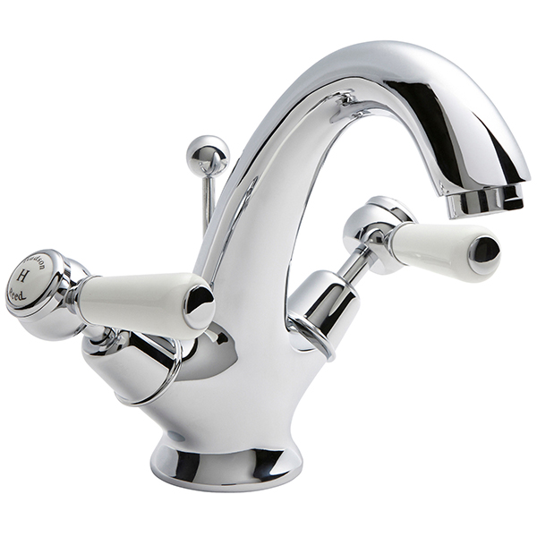 Hudson Reed Topaz Traditional Basin Mixer Tap with Pop-Up Waste - Lever Handle
