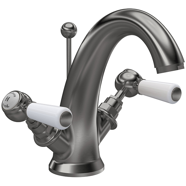 Alternate image of Hudson Reed Topaz Traditional Basin Mixer Tap with Pop-Up Waste - Lever Handle