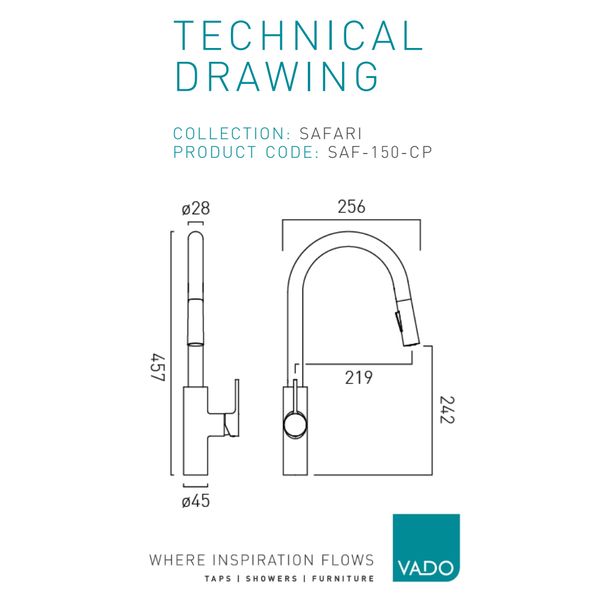 Technical drawing QS-V116285 / SAF-150-CP