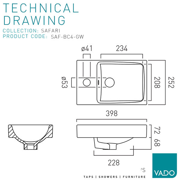 Technical drawing QS-V117222 / SAF-BC4-GW
