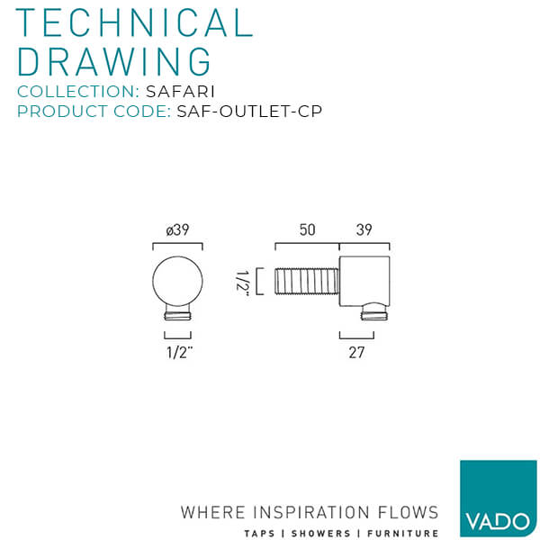 Technical drawing QS-V115064 / SAF-OUTLET-CP