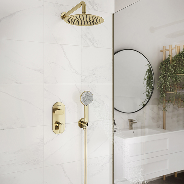 Alternate image of Bristan Hourglass Concealed Thermostatic Shower Valve with Head and Handset Kit