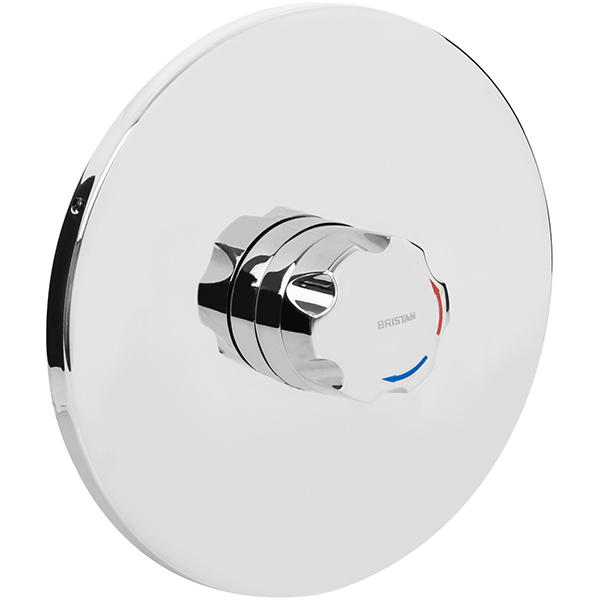 Bristan Opac Round Concealed Thermostatic Shower Valve - Chrome - 1 Outlet