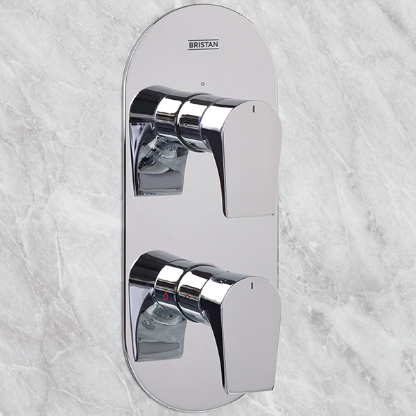 Additional image of Bristan Hourglass Concealed Thermostatic Dual Control Shower Pack