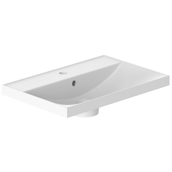 Additional image of Vado Safari 1 Taphole Arctic White Inset Vanity Basin with Overflow