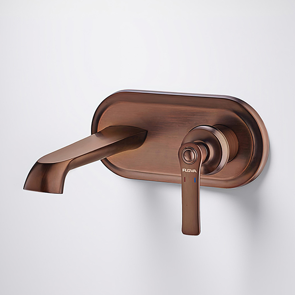 Additional image of Flova Liberty 2-Hole Basin Mixer Tap with Concealed SmartBOX - Flat Handle - Wall Mounted