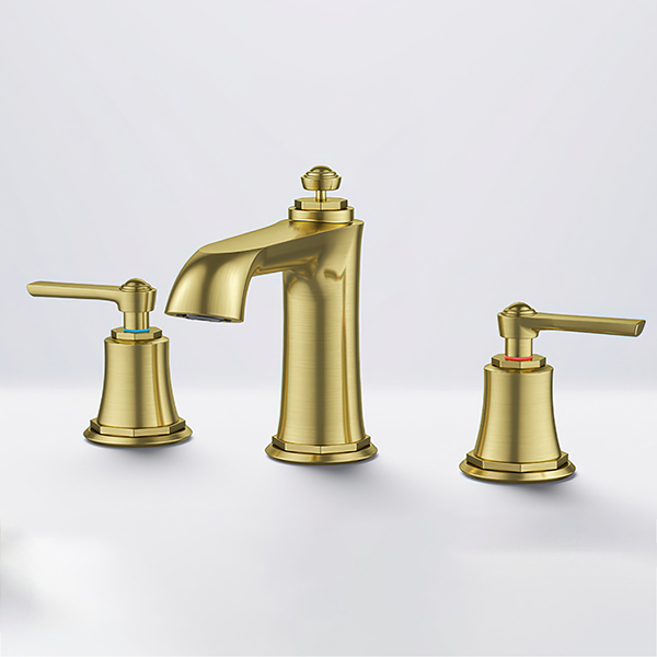 Alternate image of Flova Liberty 3 Hole Contemporary Basin Mixer Tap - Stick Handles