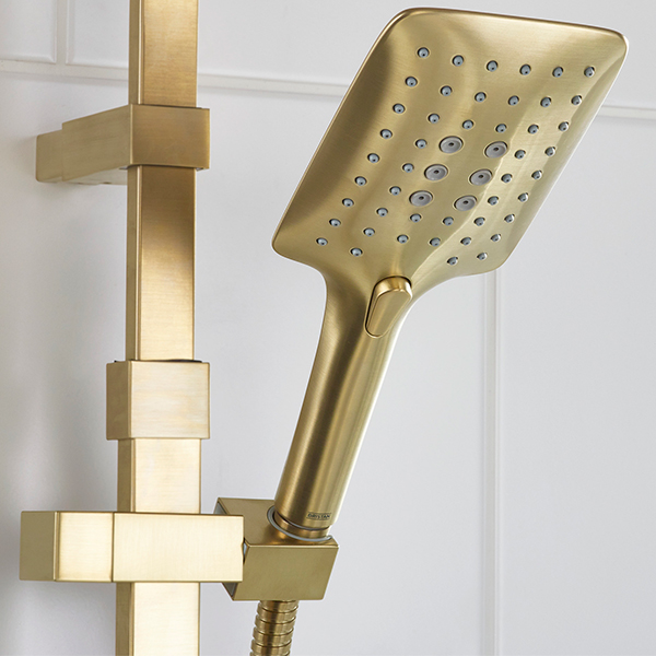 Alternate image of Bristan Quadrato Safe Touch Thermostatic Rigid Riser Bar Shower Kit