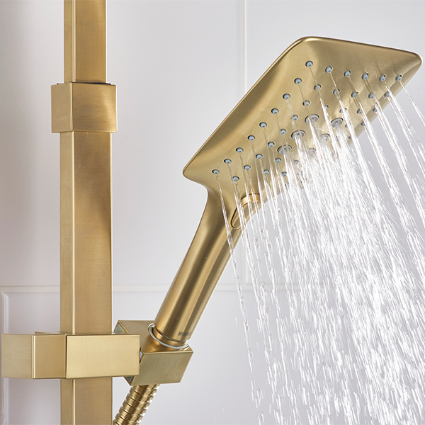 Alternate image of Bristan Quadrato Safe Touch Thermostatic Rigid Riser Bar Shower Kit