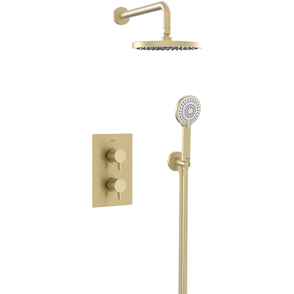 Alternate image of Bristan Prism Recessed Thermostatic Shower Valve with Fixed Head and Handset Kit