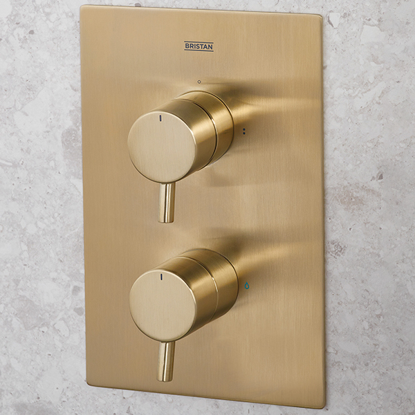 Alternate image of Bristan Prism Recessed Thermostatic Shower Valve with Fixed Head and Handset Kit