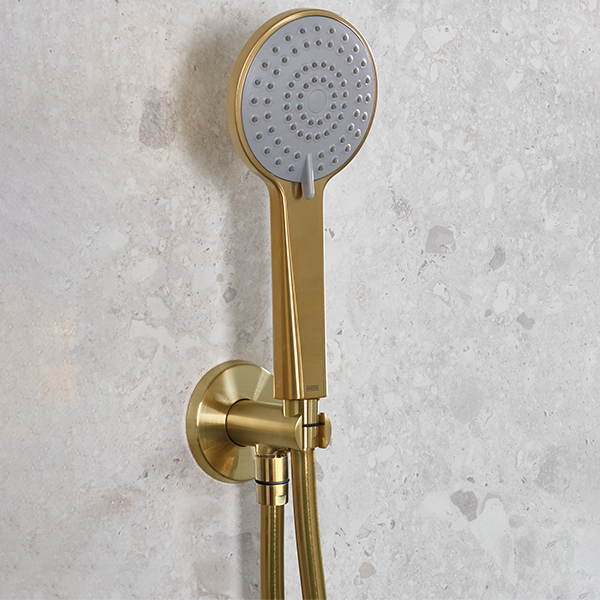 Alternate image of Bristan Prism Recessed Thermostatic Shower Valve with Fixed Head and Handset Kit