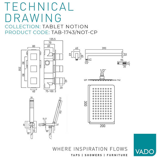 Technical drawing QS-V115075 / TAB-1743/NOT-CP