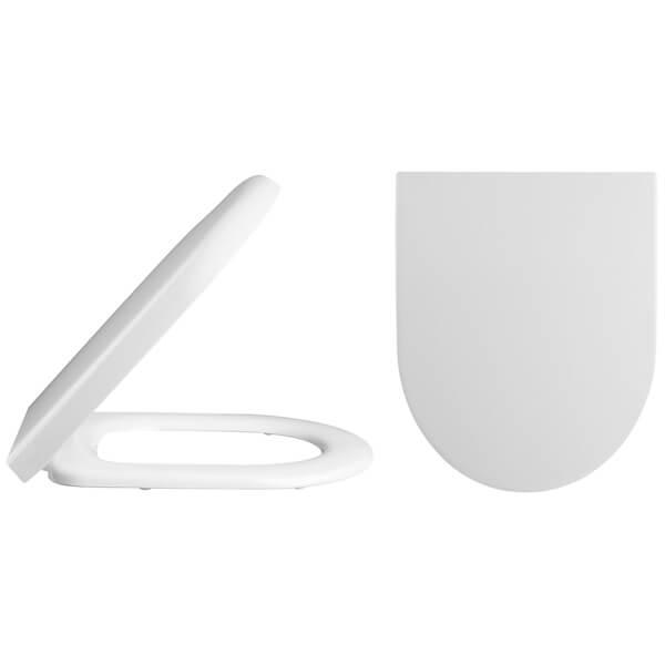 Additional image of Nuie Contemporary Round Wall Hung Toilet with Soft Close Seat and Concealed Cistern