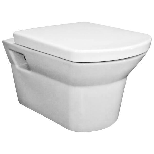 Alternate image of Nuie Contemporary Wall Hung WC Pan with Soft-Close Seat and Concealed Cistern