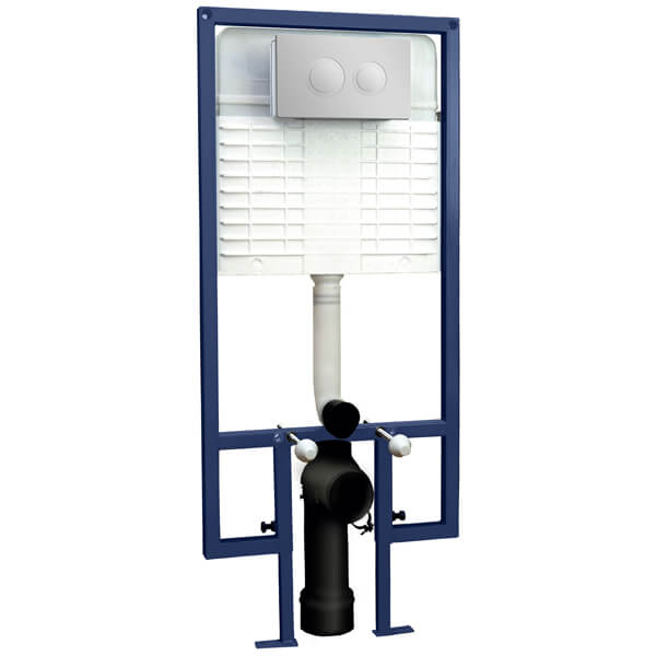 Additional image of Nuie In5in1 Round Rimless Wall Hung Toilet with Soft Close Seat - WC Frame and Flush Plate