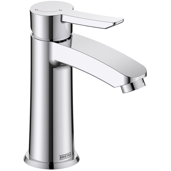 Bristan Apelo Eco Start Basin Mixer Tap with Clicker Waste - Designer Handle - Deck Mounted