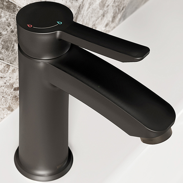Alternate image of Bristan Apelo Eco Start Basin Mixer Tap with Clicker Waste - Designer Handle - Deck Mounted