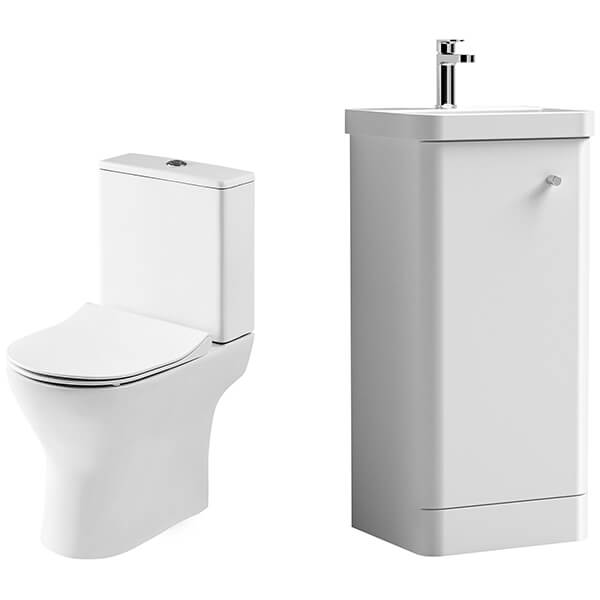 Nuie Deco Contemporary Floorstanding Furniture with Toilet Pack