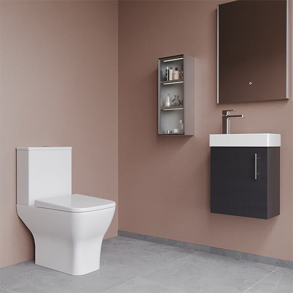 Alternate image of Nuie Deco Contemporary Wall Mounted Vanity Unit with Toilet Pack