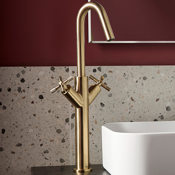 Alternate image of Bristan Altum Tall Basin Mixer Tap with Clicker Waste - Deck Mounted - 450mm High