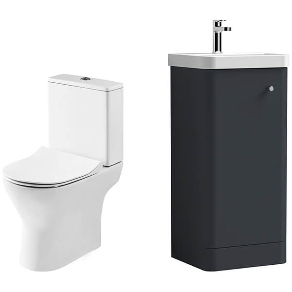 Alternate image of Nuie Deco Contemporary Floorstanding Furniture with Toilet Pack