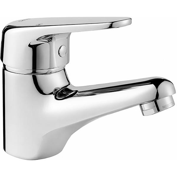 Deva Adore Chrome Basin Mixer Tap with Press Top Waste - Lever Handle - Deck Mounted