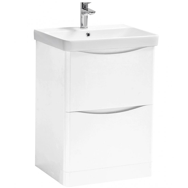 Additional image of Kartell K-Vit Arc Contemporary Floorstanding Vanity Unit - Handle-Less - 2 Drawer