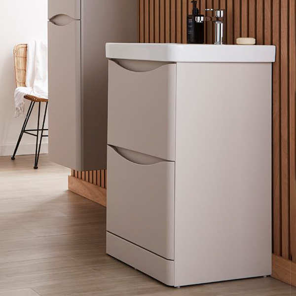 Alternate image of Kartell K-Vit Arc Contemporary Floorstanding Vanity Unit - Handle-Less - 2 Drawer