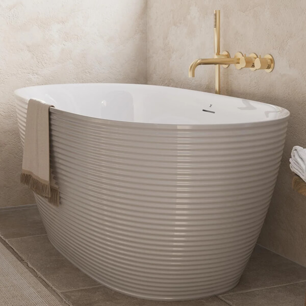 Alternate image of Crosswater Auriga Fluted Freestanding Acrylic Bath