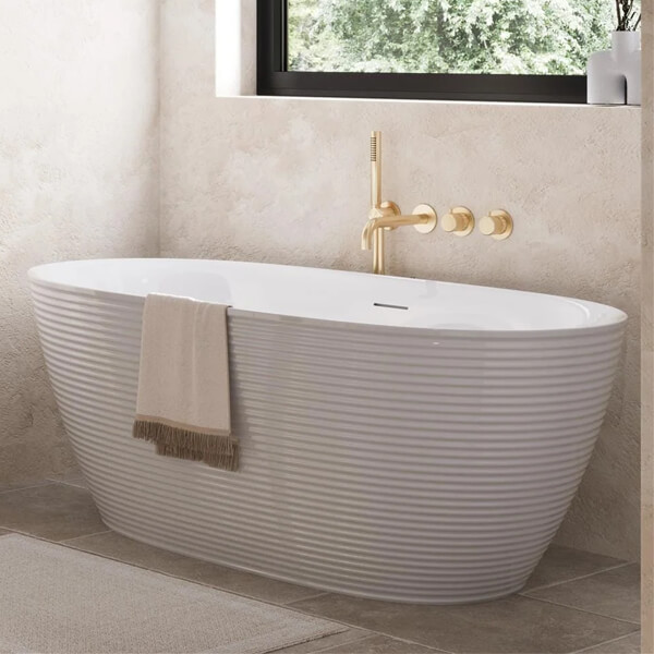 Alternate image of Crosswater Auriga Fluted Freestanding Acrylic Bath