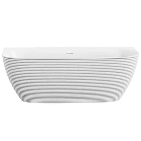Crosswater Auriga Fluted Back To Wall Acrylic Bath - 1700 x 800mm