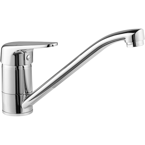 Additional image of Deva Adore Contemporary Chrome Kitchen Sink Mixer Tap with Long Swivel Spout - Flat Handle