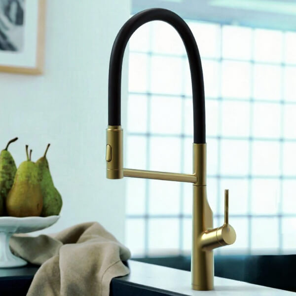 Alternate image of Clearwater Alasia Semi-Pro Pull Out Kitchen Sink Tap with Detachable Swivel Spout - Stick Handle