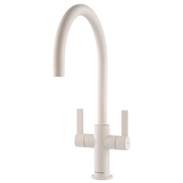 Alternate image of Clearwater Auva-C Contemporary Kitchen Mixer Tap with Curved Swivel Spout - Stick Handles