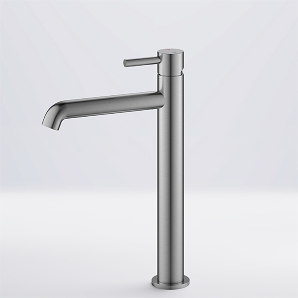 Alternate image of Flova Levo Tall Basin Mixer Tap with Clicker Waste and Curved Spout - 308mm Height - Stick Handle
