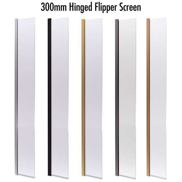 Alternate image of Nuie Wetroom Shower Screen with Support Bar - Reversible - Aluminium Frame