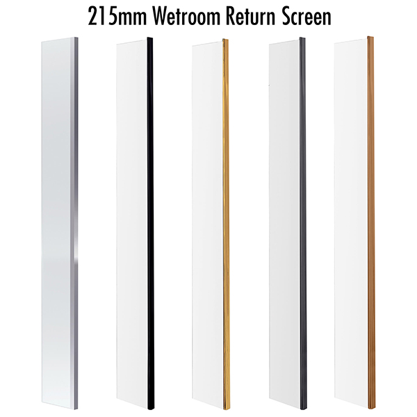 Alternate image of Nuie Wetroom Shower Screen with Support Bar - Reversible - Aluminium Frame