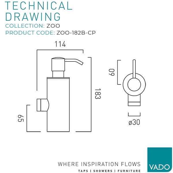 Technical drawing QS-V115091 / ZOO-182B-CP