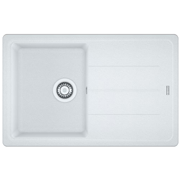 Franke Basis BFG 611 780 Fragranite Inset Kitchen Sink with Drainer 780 x 500mm - One Bowl
