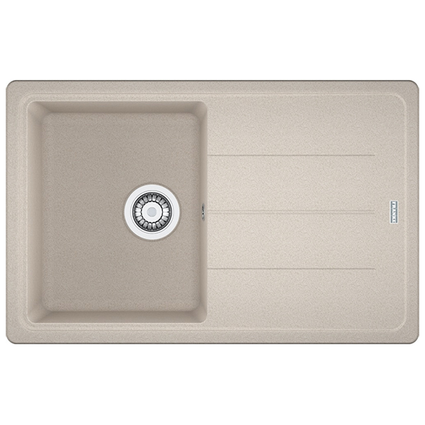 Franke Basis BFG 611 780 Fragranite Inset Kitchen Sink with Drainer 780 x 500mm - One Bowl