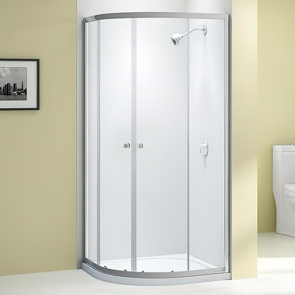 Merlyn Ionic Source Two Door Sliding Curved Shower Enclosure 1950mm High - Aluminium Frame