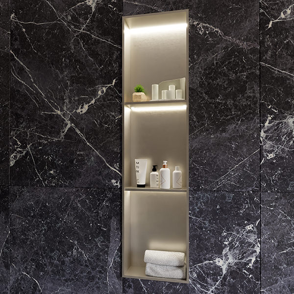 RAK INGOT Recessed Niche with 2-Shelf and LED 305 x 1210mm