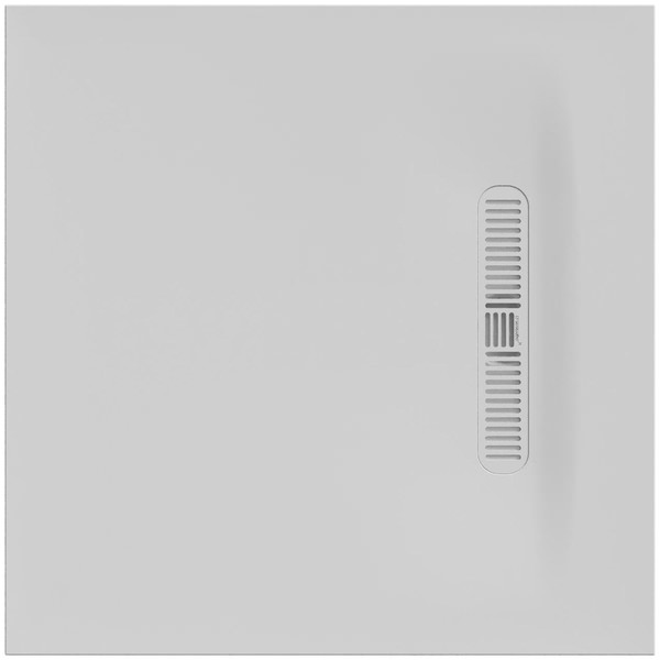 Crosswater Vito Low-Profile Square Shower Tray 900 x 900mm - 25mm High - Dolomite