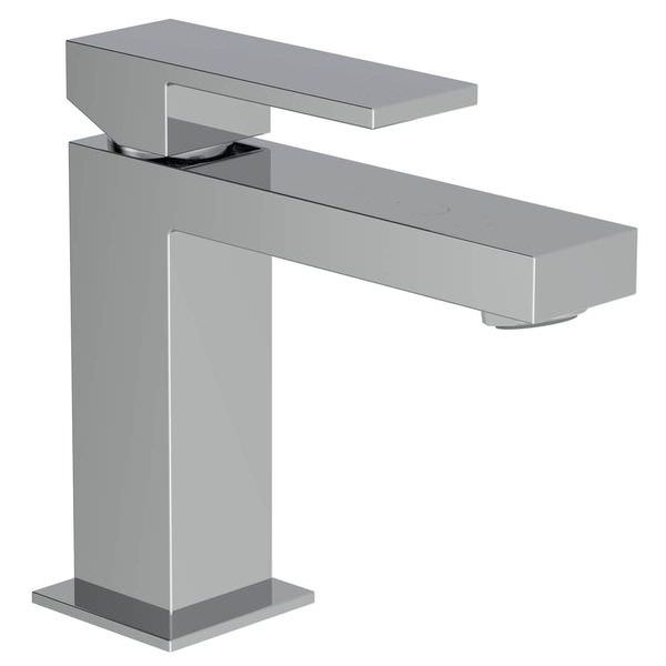 Saneux Tooga Contemporary Basin Mixer Tap with Long Spout - Flat Handle - Deck Mounted