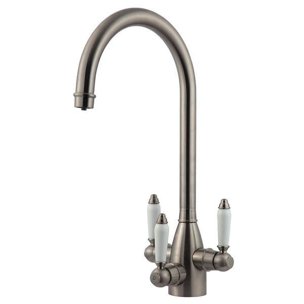 Clearwater Krypton Tri-Spa 3 Way Kitchen Filter Tap with Curved Swivel Spout