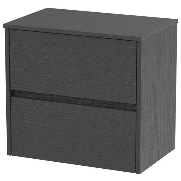 Nuie Havana Wall Hung Refined Vanity Unit with Countertop - 2 Drawer