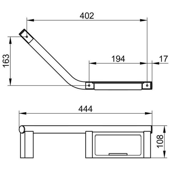 Keuco Plan Grab Bar With Integrated Soap Dish 14909012037