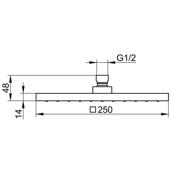 Keuco Edition 300 ChromePlated 250mm Square Shower Head 53086010100